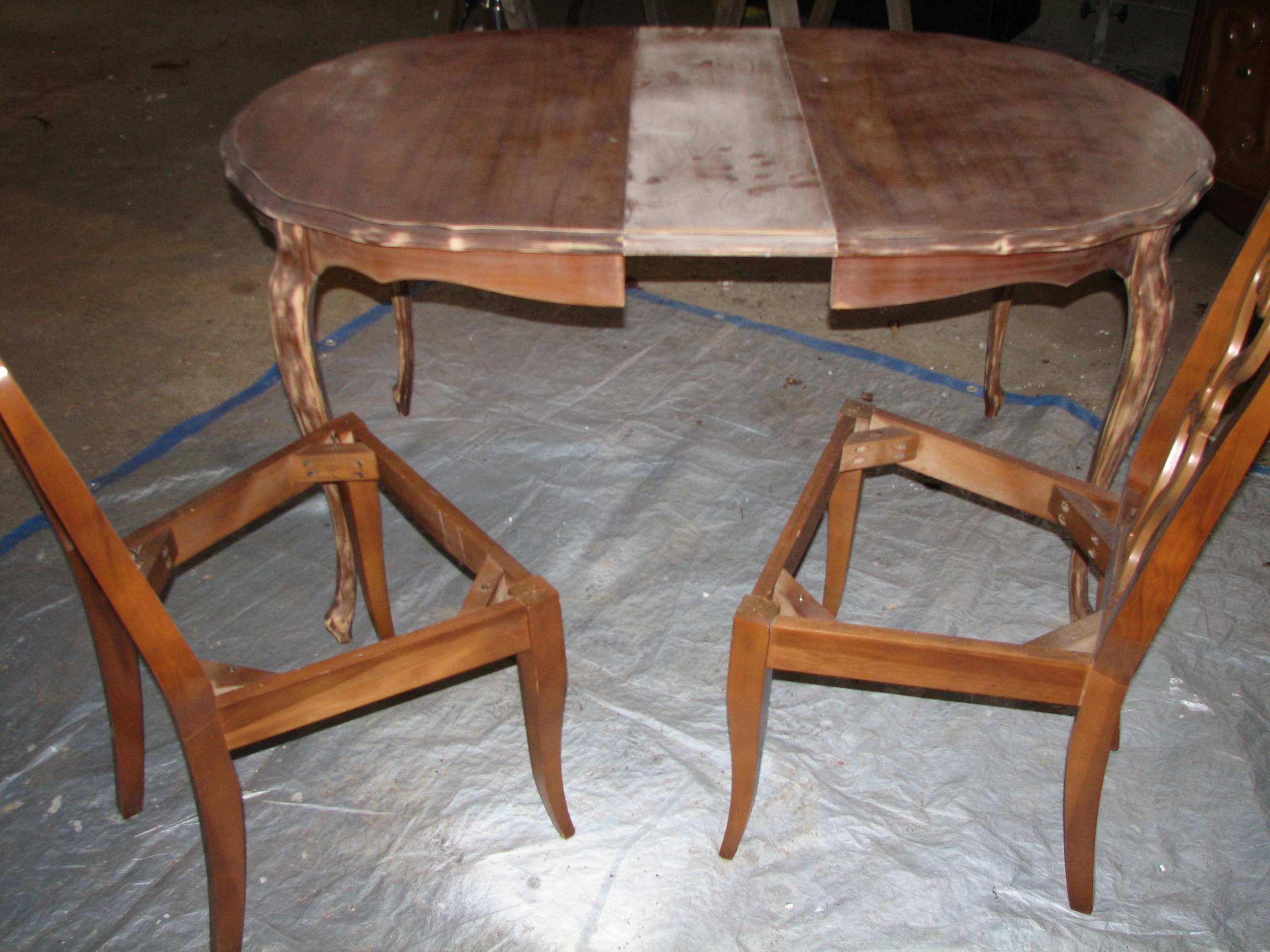 painted antique dining room set