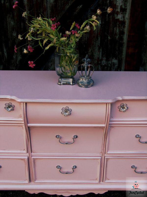 Pink baby sale dresser