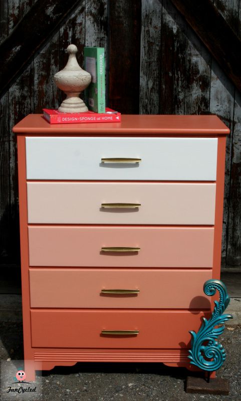 How To Paint An Ombre Dresser Funcycled