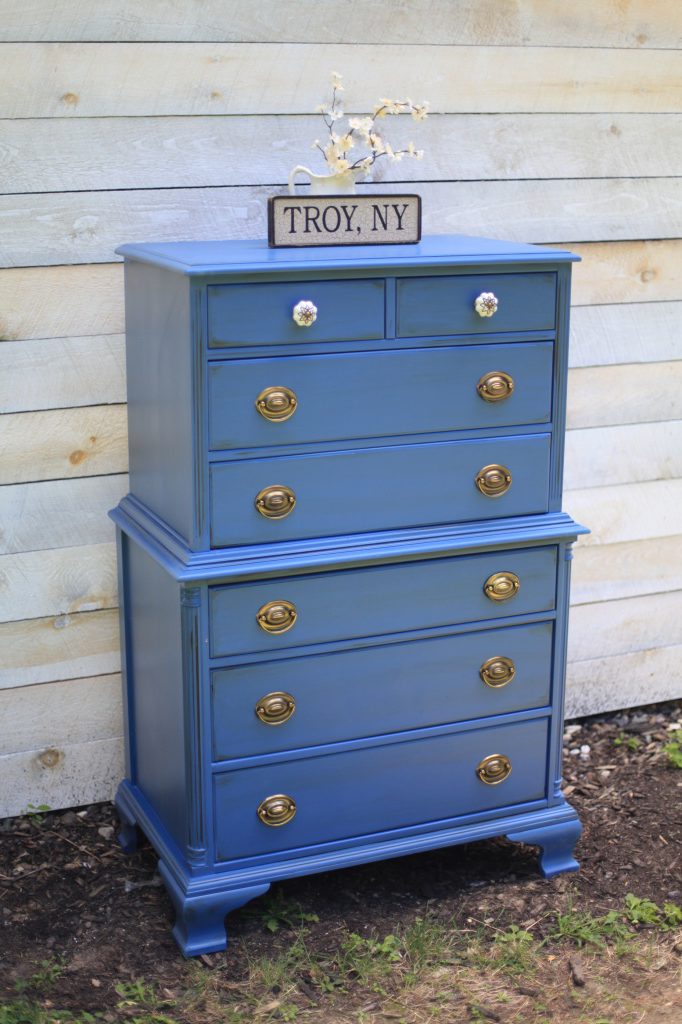 Blue Maple High Boy Dresser