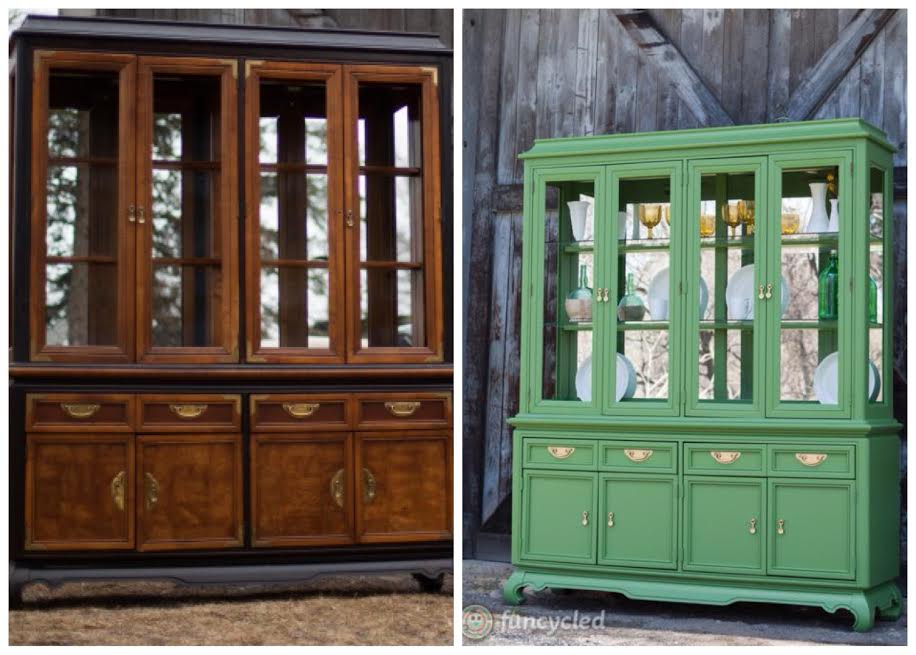Hollywood Regency Green Hutch by FunCycled 