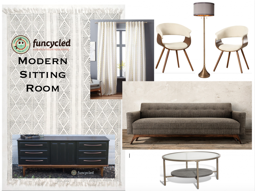 Mid Century Modern Living Room Mood Board