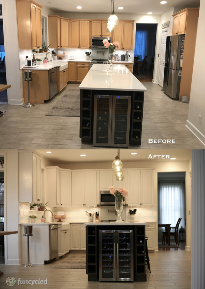 Gorgeous Kitchen Makeover Just By Painting The Cabinets Funcycled