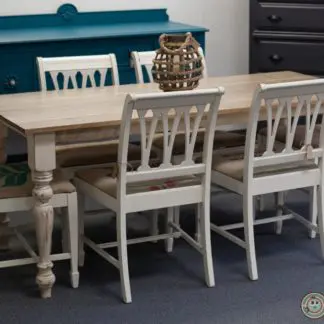 Turned Legs Farm House Table - Custom Built