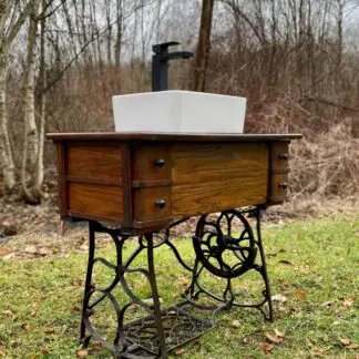 Antique Sewing Machine Bathroom Vanity