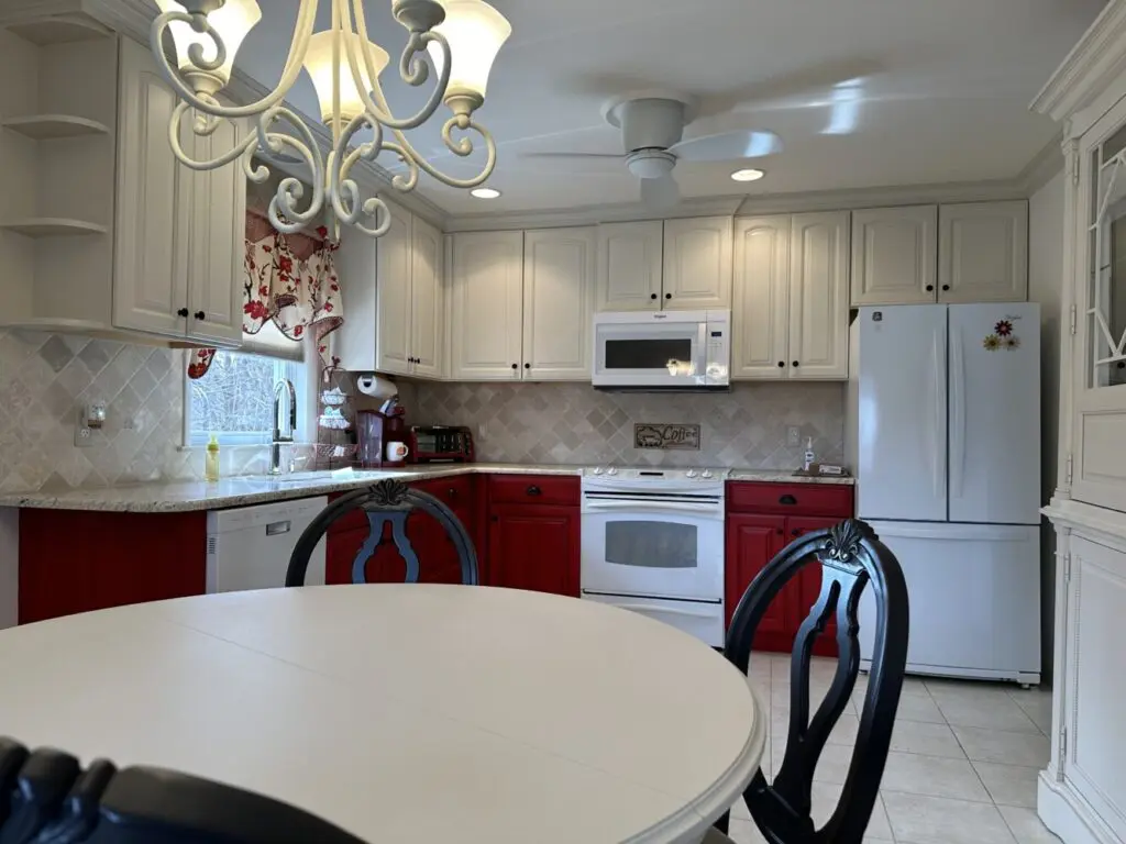 Red and Cream Kitchen