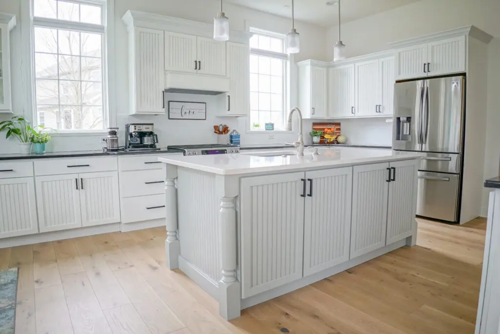 kitchen makeover with white cabinets