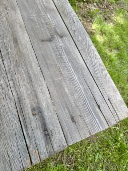 Rustic Wood Coffee Table with Metal Legs - Image 2