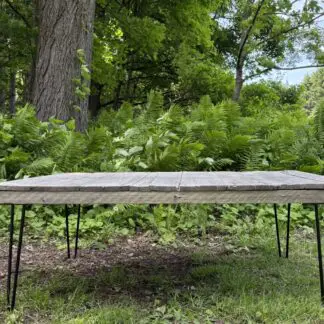 Rustic Wood Coffee Table with Metal Legs