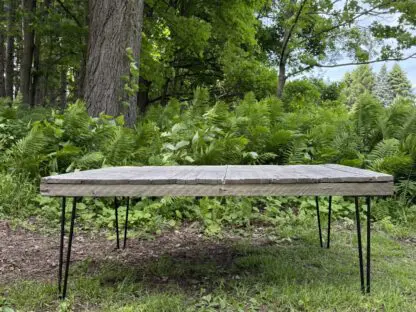 Rustic Wood Coffee Table with Metal Legs