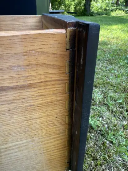 Vintage Black Wood Nightstand End Table - Image 3