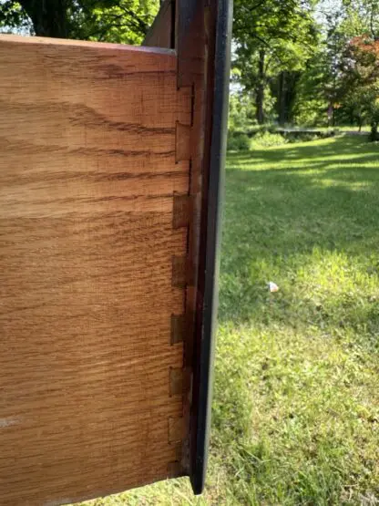 Vintage Black Wood Dresser - Image 3