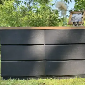 Vintage Black Wood Dresser