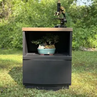 Vintage Black Wood Nightstand End Table