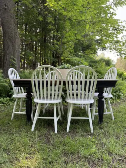 Vintage Farmhouse Dining Table and Chairs Set