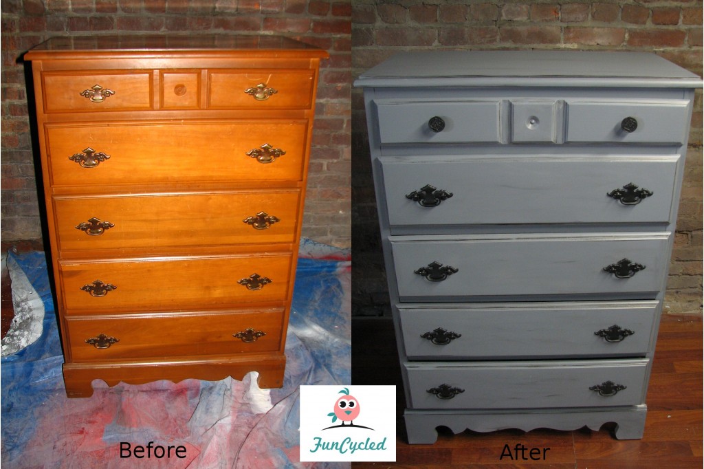 Grey Dresser with Black Glazing - FunCycled