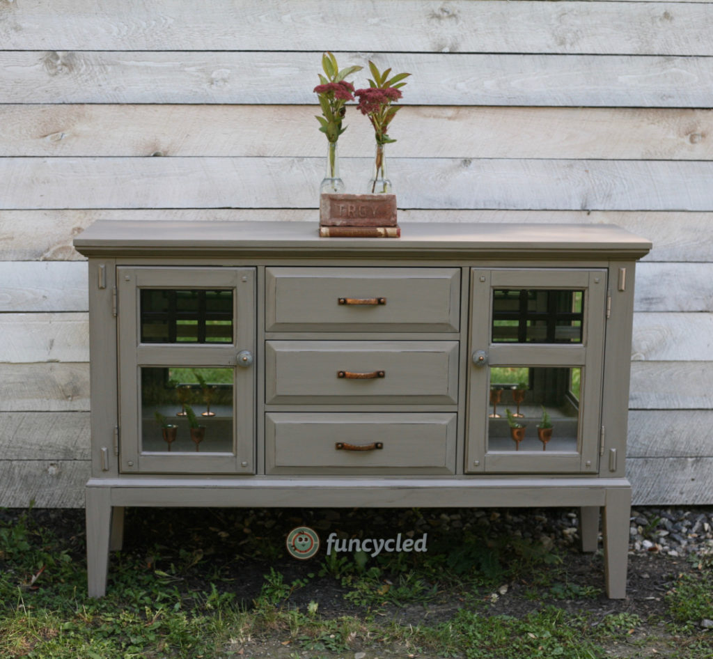 Gray Buffet with Copper Hardware - FunCycled