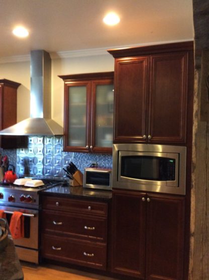 Benjamin Moore's Wind's Breath Painted Kitchen Cabinets - FunCycled