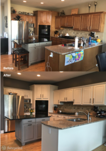 Kitchen Makeover using Ballet White by Benjamin Moore - FunCycled