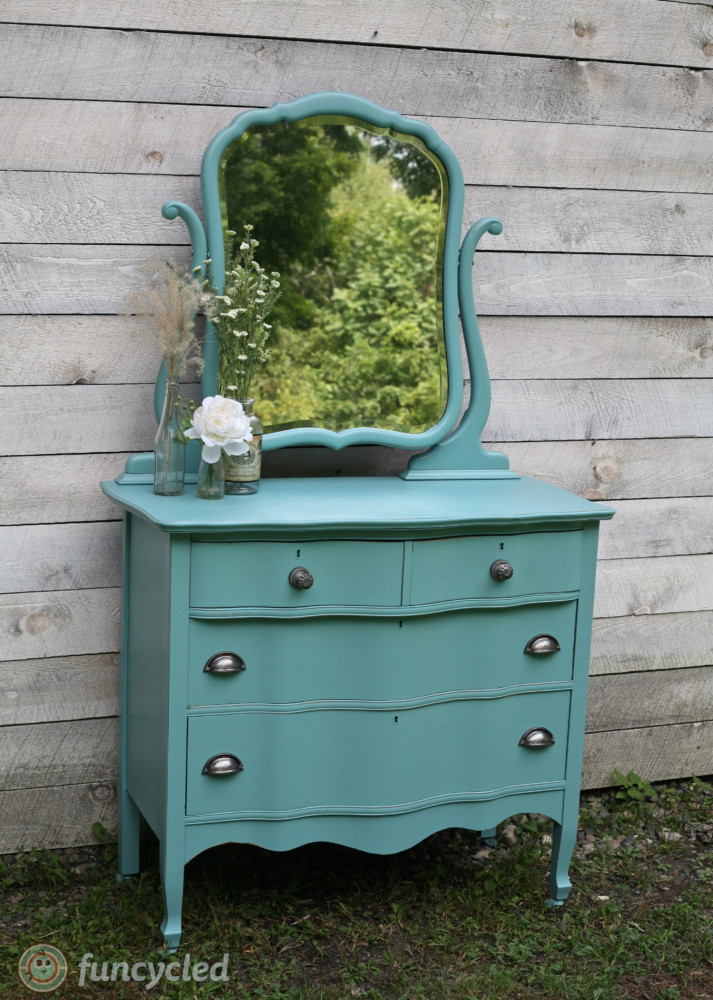 Teal Mirrored Dresser For Sale Tuesday S Treasures Funcycled