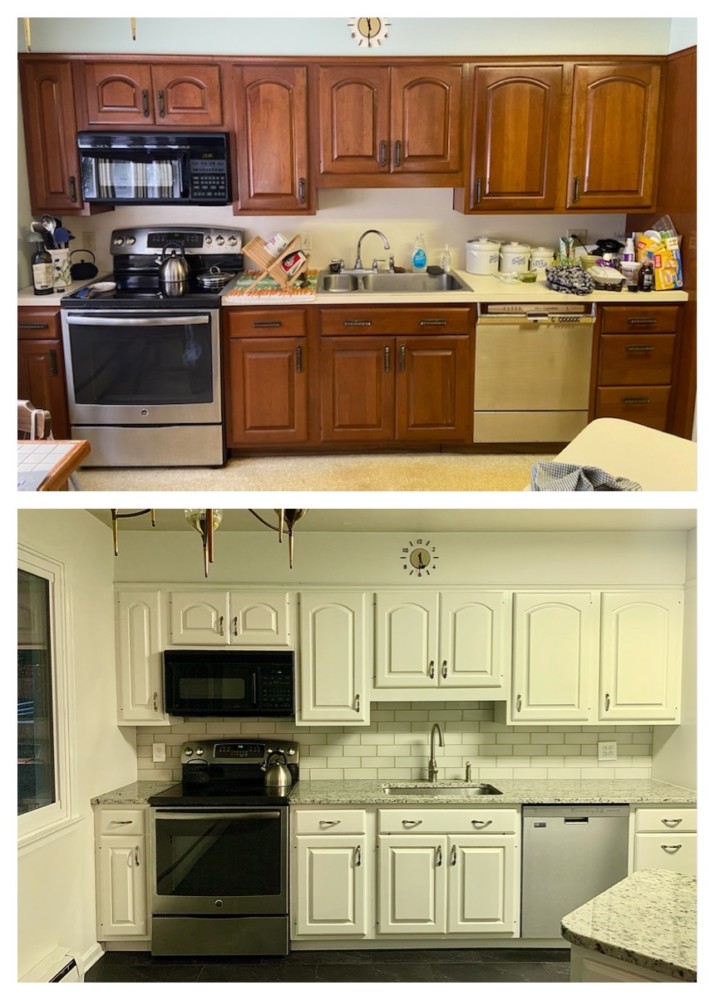 Painting Cherry Wood Kitchen Cabinets White | Wow Blog