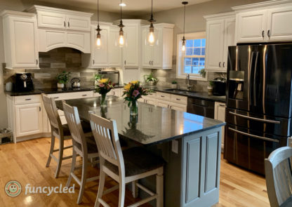 Traditional Kitchen Makeover with Painted Cabinets - FunCycled