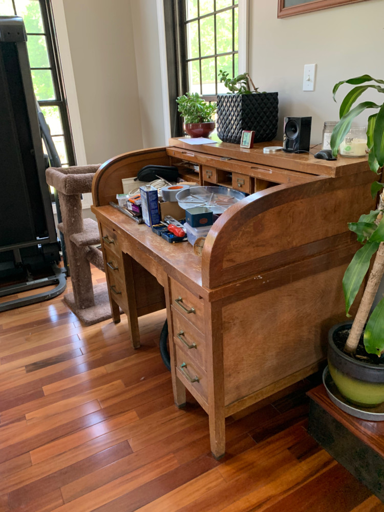 Repurposed Roll Top Desk Into Wine Bar - FunCycled