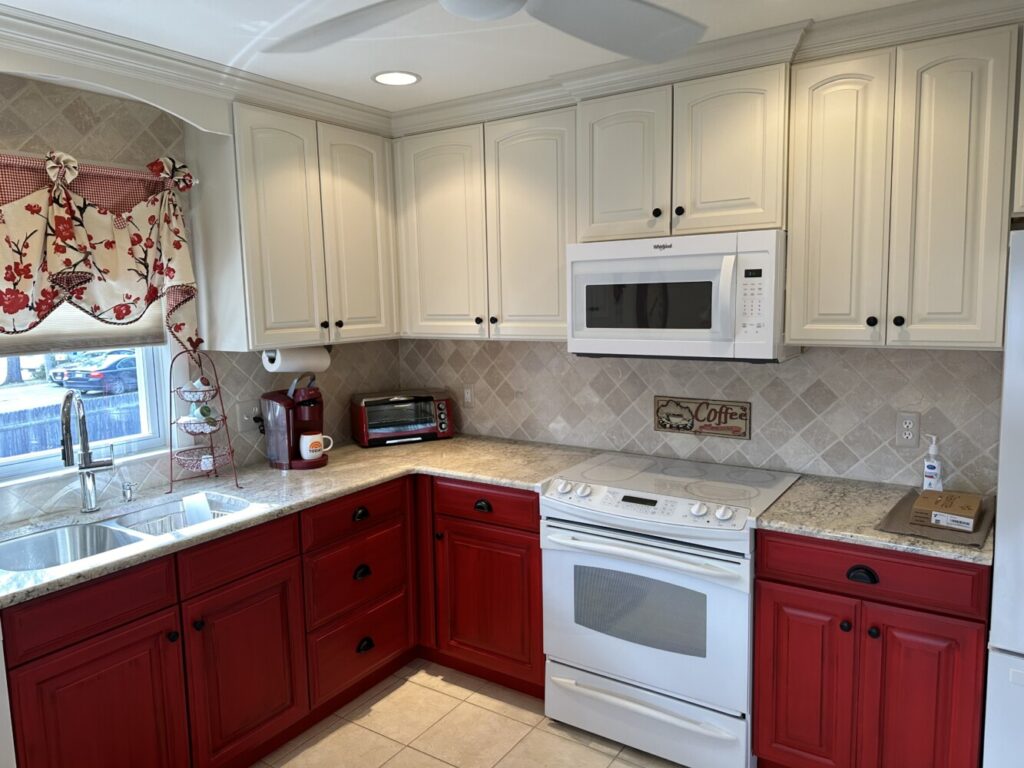 Red and Cream Kitchen