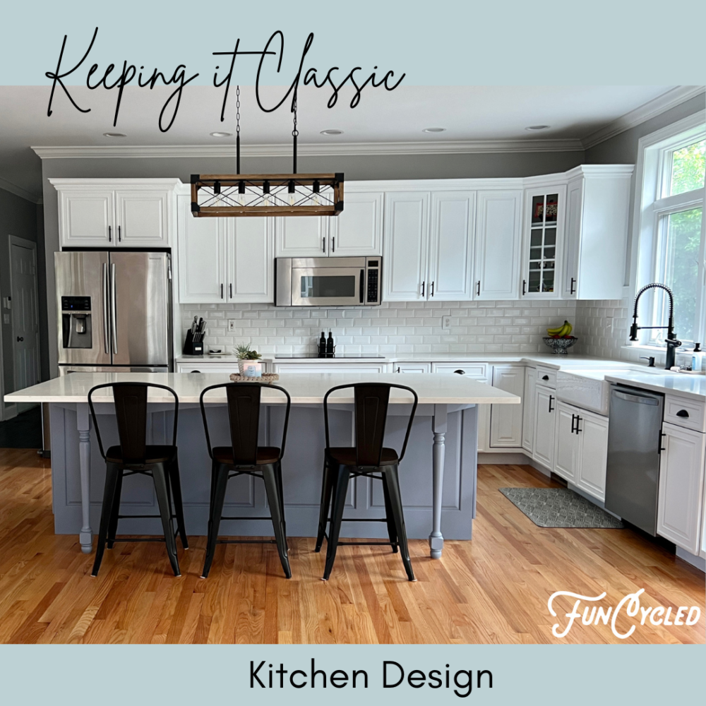 White & Gray Kitchen Makeover