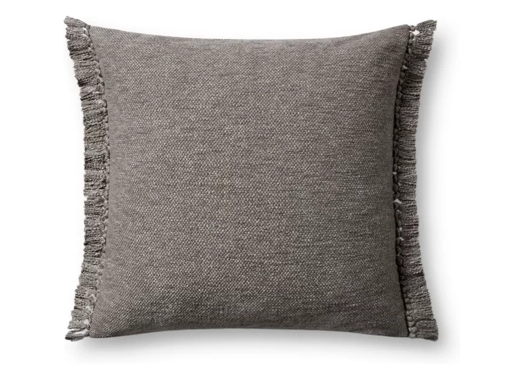 dark gray linen/cotton pillow