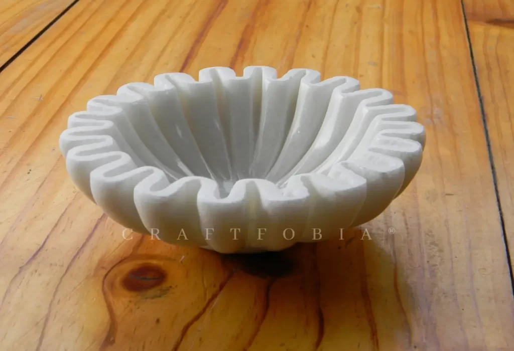 marble ruffle bowl
