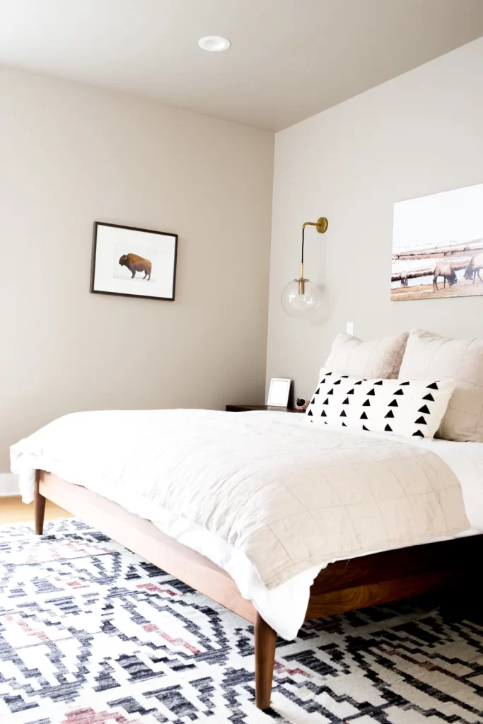 White and Beige Bedroom