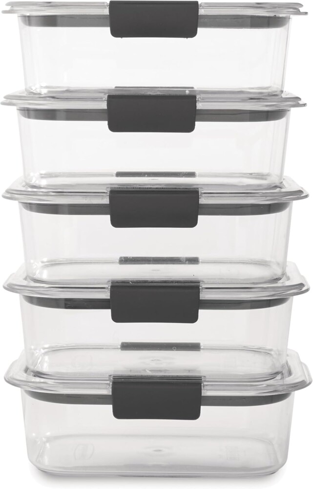 Set of 5 food storage containter with snap lids
